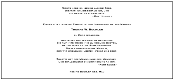 Traueranzeige von Thomas W. Buchler von Braunschweiger Zeitung