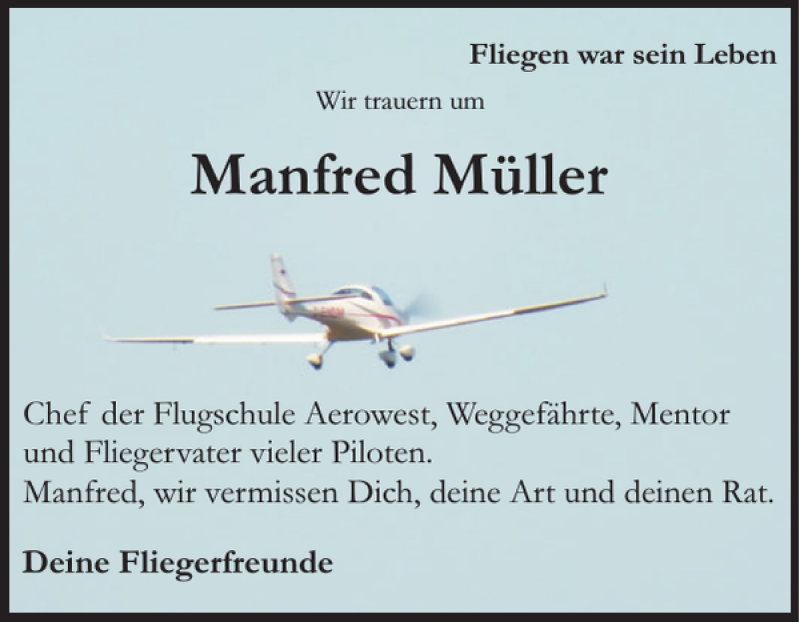  Traueranzeige für Manfred Müller vom 16.12.2017 aus Braunschweiger Zeitung