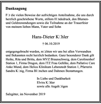 Traueranzeige von Anzeigen-Auftrag  von Salzgitter Zeitung
