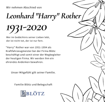 Traueranzeige von Leonhard Rother von Braunschweiger Zeitung