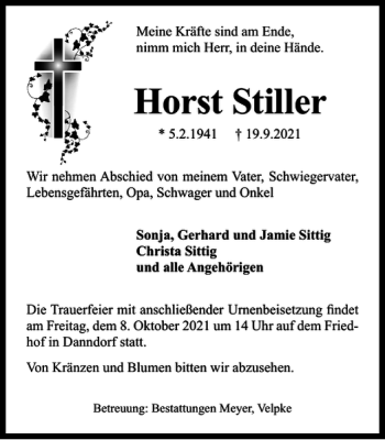 Traueranzeige von Horst  von Helmstedter Nachrichten