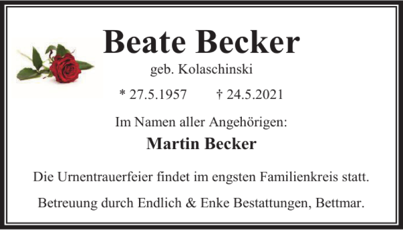 Beate Becker | trauer38.de