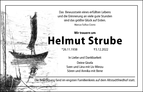 Traueranzeige von Helmut Strube von Salzgitter-Zeitung