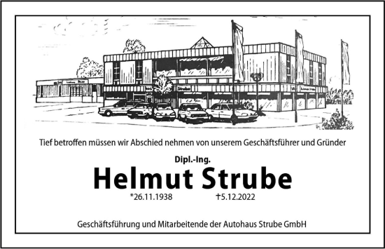 Traueranzeige von Helmut Strube von Salzgitter-Zeitung