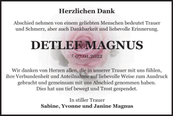 Traueranzeige von DETLEF MAGNUS von Salzgitter Zeitung