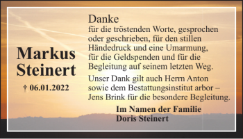 Traueranzeige von Markus Steinert von Braunschweiger Zeitung
