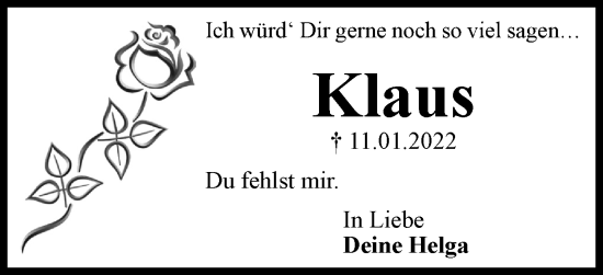 Traueranzeige von Klaus  von Braunschweiger Zeitung