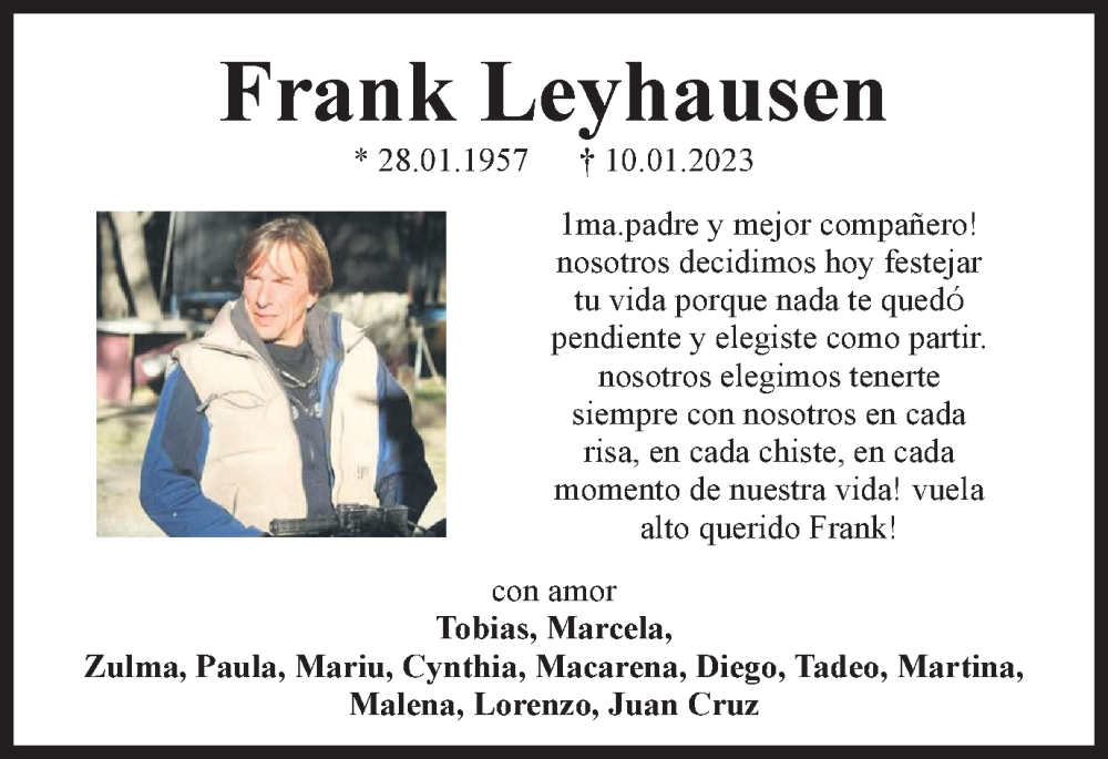  Traueranzeige für Frank Leyhausen vom 17.02.2023 aus Braunschweiger Zeitung