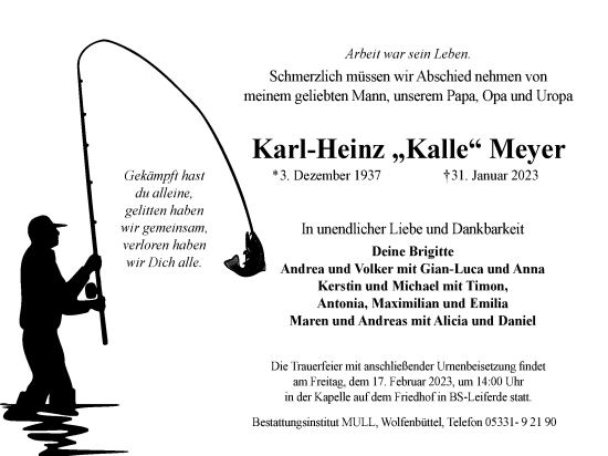 Traueranzeige von Karl-Heinz Meyer von Braunschweiger Zeitung