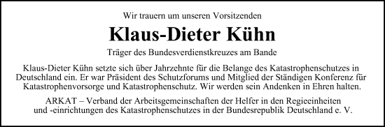 Traueranzeige von Klaus-Dieter Kühn von Braunschweiger Zeitung