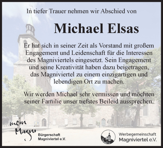 Traueranzeige von Michael Elsas von Braunschweiger Zeitung