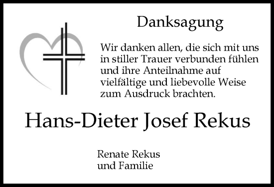 Traueranzeige von Hans-Dieter Josef Rekus von Braunschweiger Zeitung