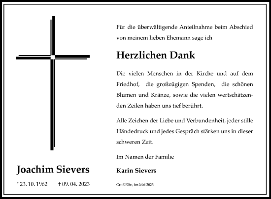 Traueranzeige von Joachim Sievers von Salzgitter-Zeitung