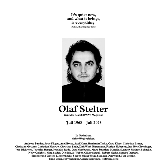 Traueranzeige von Olaf Stelter von Braunschweiger Zeitung