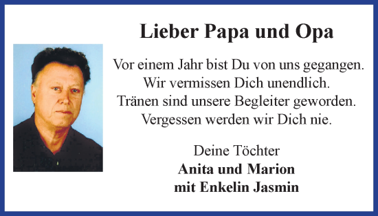 Traueranzeige von Papa  von Braunschweiger Zeitung