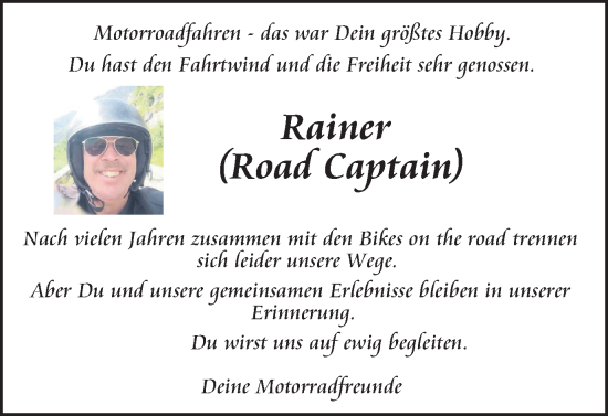 Traueranzeige von Rainer  von Braunschweiger Zeitung