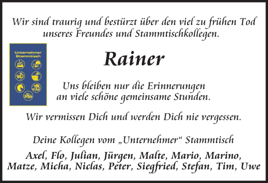 Traueranzeige von Rainer  von Braunschweiger Zeitung
