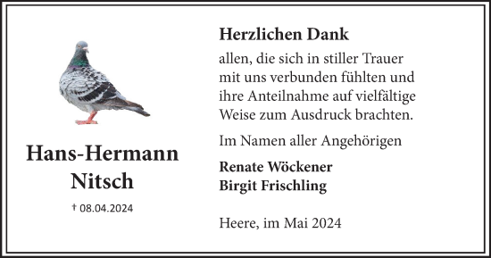 Traueranzeige von Hans-Hermann Nitsch von Salzgitter-Zeitung