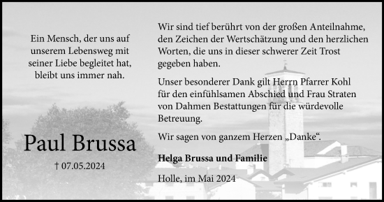 Traueranzeige von Paul Brussa von Salzgitter-Zeitung
