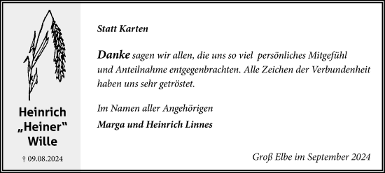 Traueranzeige von Heinrich Wille von Salzgitter-Zeitung