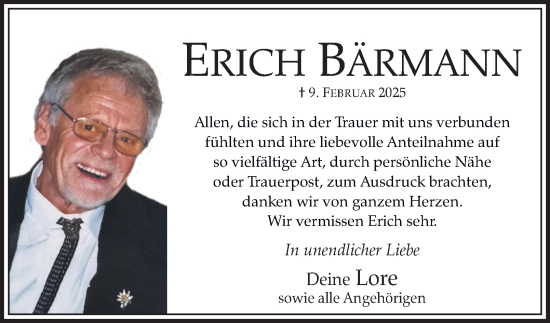 Traueranzeige von Erich Bärmann von Salzgitter-Zeitung