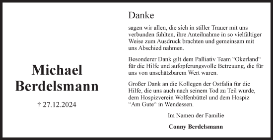 Traueranzeige von Michael Berdelsmann 